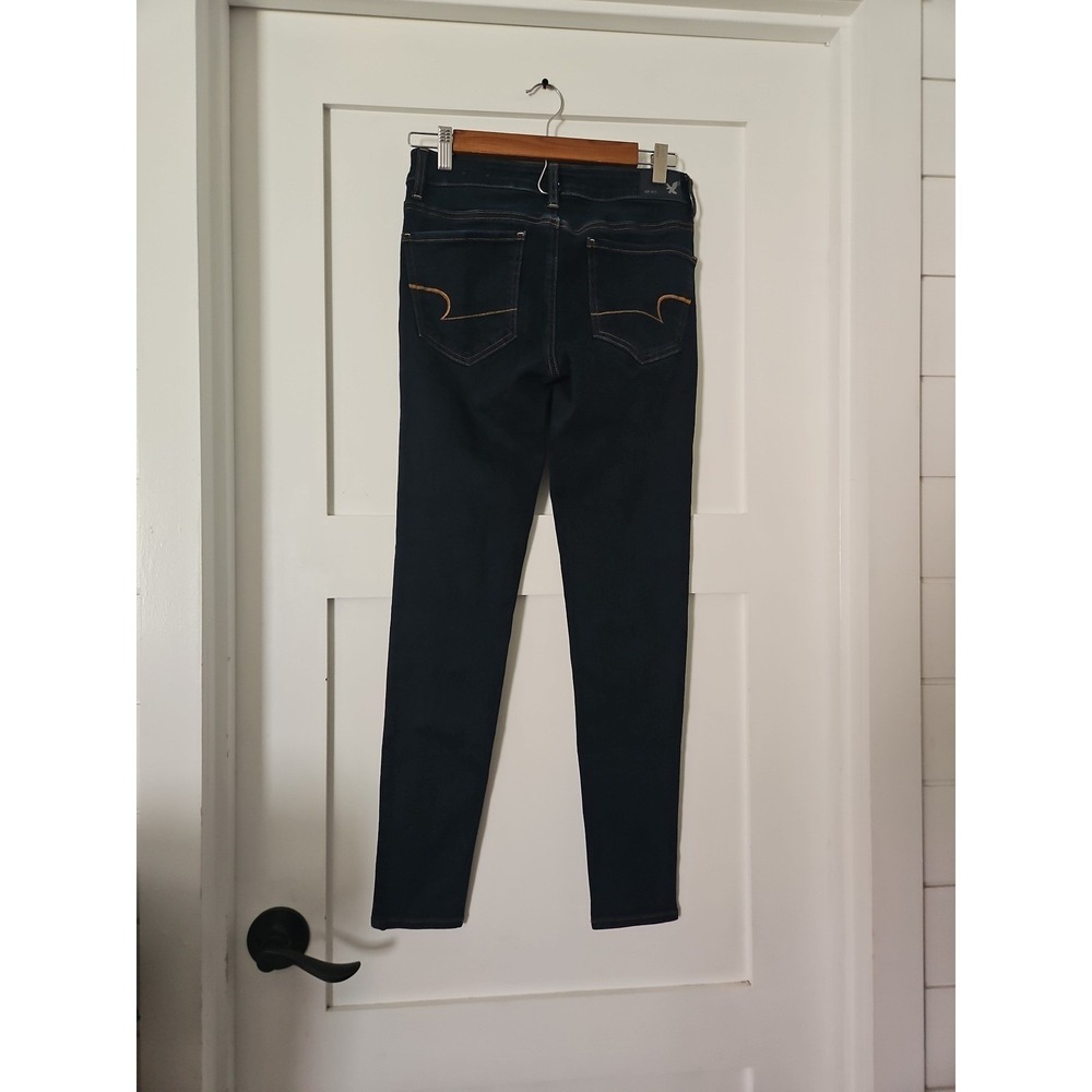 American Eagle Outfitters Dark Indigo Skinny Jegging Jeans 6 Regular Stretch - Picture 3 of 12